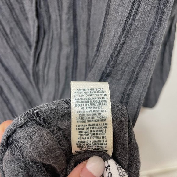 Anthropologie Cloth & Stone Grey Striped Tunic sz XS - Picture 9 of 12